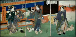 船桥屋甜品店前 作者 歌川国义