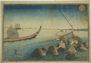 铁炮洲，选自 "东都名胜（东都名胜）"系列 作者 歌川国义