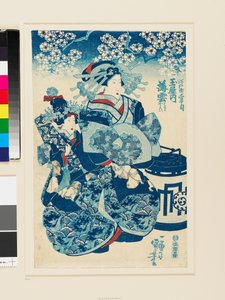 玉屋茶馆的歌妓宇须云 作者 歌川国义