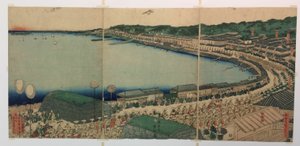 穿越东海道的大名队伍 作者 歌川贞秀