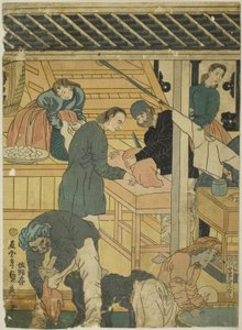 横滨一家外国商铺的销售室（横滨 ijin shokan uriba no zu）。 作者 歌川贞秀