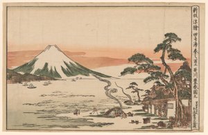 新出版的《从塔岗浦远眺富士山的春天》透视图