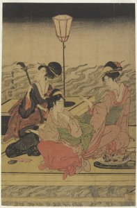 六月（加茂河上的夏日聚会），19 世纪初