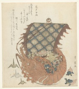 海螯虾作为宝船。 作者 歌川丰洋