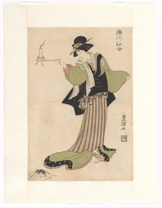濑川千丈饰演护士正冈 作者 歌川丰国（一）