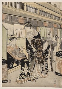 在中野町漫步的歌妓 作者 歌川丰国