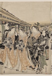 在中野町漫步的歌妓 作者 歌川丰国