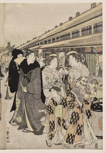 在中野町漫步的歌妓 作者 歌川丰国