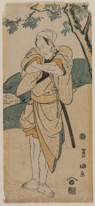 饰演武士的演员市川团十郎 作者 歌川丰国