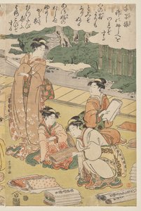 制作服装的妇女 作者 歌川丰国