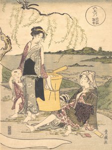 Chofu no Tamagawa, 约1789年。 作者 歌川丰国一世