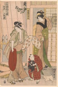 四月鱼贩》，选自《十二个月季节性标志》系列 作者 歌川丰国一世