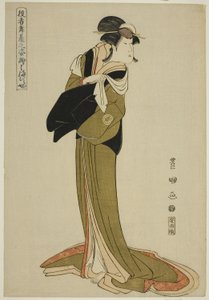 滨村屋：Segawa Kikunojo III，选自 "舞台上的演员肖像（Yakusha butai no sugata-e）"系列 作者 歌川丰国一世