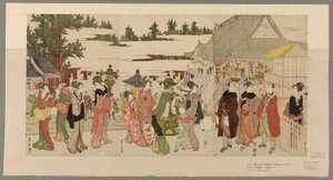 堀之内妙法寺新年朝拜（堀之内妙法寺 eho mairi 之旅） 作者 歌川丰国一世