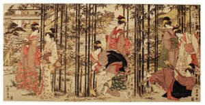 第五个月，三件套（Gogatsu sambukutsui），选自 "丰弘和丰国双笔的十二个月（丰弘丰国连环画）"系列 作者 歌川丰国一世