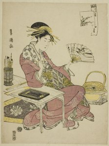 第四个月（Shi gatsu），选自 "时尚十二个月（Furyu junikagetsu）"系列 作者 歌川丰国一世