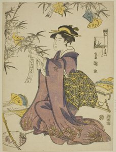 第七个月（Shichi gatsu），选自 "时尚十二个月（Furyu junikagetsu）"系列 作者 歌川丰国一世