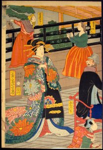 甘吉郎茶馆的五国宴会图 作者 歌川芳育