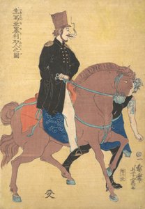 一个美国人的生活写照，1861年第2个月。 作者 歌川佳富