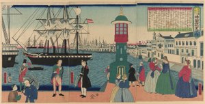 法国巴黎（Furansu Parisu no fu），选自 "外国风景名胜集（Bankoku meisho zukushi no uchi）"系列