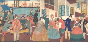 五个民族的人民，1861年。 作者 歌川佳tora
