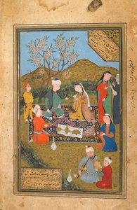 Tuhfat Al-Ahrar，乌兹别克斯坦布哈拉，可能是乌兹别克时期，1558年（不透明的水彩，墨水和纸上的金）