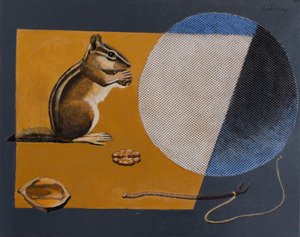 花栗鼠逃离陷阱，2021 年（丙烯酸画布） 作者 瓦迪姆·瓦斯科夫斯基