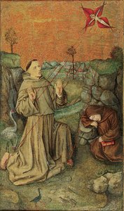 15世纪晚期圣弗朗西斯（St Francis）接受耻辱 作者 巴伦西亚学校