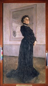 女演员玛丽亚-叶尔莫洛娃（1853-1928 年）肖像。瓦伦丁-亚历山德罗维奇-谢罗夫（1865-1911 年）的画作，布面油画 作者 瓦伦丁·亚历山德罗维奇·塞罗夫