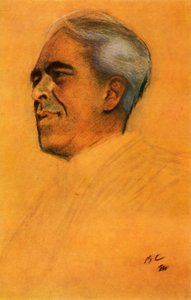 演员康斯坦丁-谢尔盖耶维奇-斯坦尼斯拉夫斯基的画像》，1911年，1965年。  