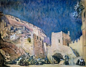 亚历山大-谢罗夫为歌剧《朱迪思》所作的布景设计，1907年