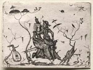 一对恋人，1626年。 作者 瓦伦丁·塞泽纽斯