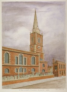 伦敦市Aldgate的St Botolph教堂，1806年 作者 情人节戴维斯