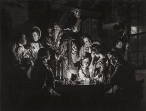 在德比的约瑟夫-赖特之后，对空气泵中的鸟进行的实验，1769年。  