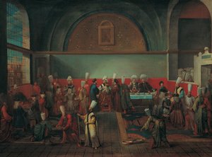 1720年代在皇宫举行的纪念大使晚宴