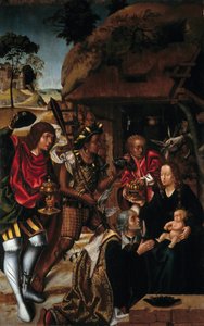 《贤士来袭》 - 瓦斯科·费尔南德斯 (Grao Vasco) 的葡萄牙绘画 (v1480-v1543) 作者 瓦斯科（c.1475 c.1542）费尔南德斯