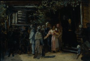 参观隐士，1870年代 作者 瓦西里·格里戈列维奇·佩罗夫（Vasili Grigorevich Perov）