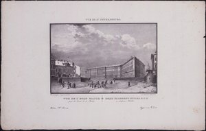 圣彼得堡的意见。莫伊卡河河堤上的总参谋部大楼，1833年 作者 瓦西里·塞梅诺维奇·萨多夫尼科夫