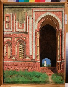 库图布明纳尔，古德里的一个大门（印度） - Vasili Vasilyevich Vereshchagin（瓦西里-韦列施恰金）（1842-1904 年）的画作 作者 瓦西里·瓦西里耶维奇（Vasili Vasilievich Vereshchagin）