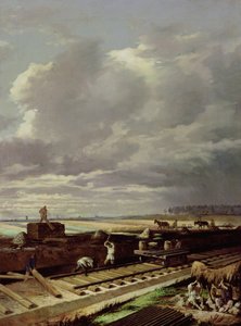 1871年在铁路线上建设工作 作者 瓦西里·弗拉基米罗维奇·普基雷夫