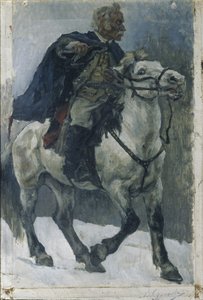 亚历山大·苏沃洛夫（Alexander Suvorov）骑马，1897-1898年 作者 瓦西里（Vasilij Ivanovic Surikov）