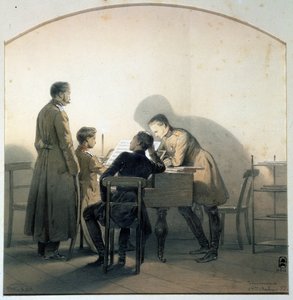 1855年在钢琴上