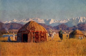 1965年，楚河河畔柯尔克孜·尤尔塔（Kirghiz yourta），1869-1870年。
