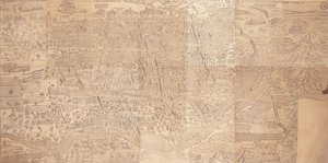 开罗地图，鸟瞰图，1549年 作者 威尼斯人学校