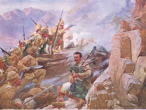 Dargai的风暴，插图来自英格兰的历史，20世纪