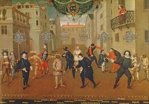 1670年意大利和法国喜剧演员在Farces演出 作者 维里奥