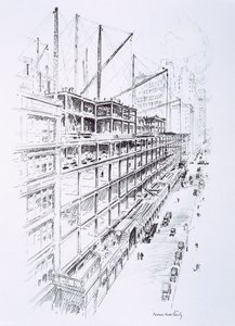 帝国大厦 8 层塔吊景观，1930 年 5 月，威廉-埃德温-拉吉出版 作者 弗农·豪·贝利