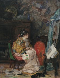 艺术家工作室的模特 作者 维森特·帕玛洛里（Vicente Palmaroli）和贡萨雷斯（Gónzalez）