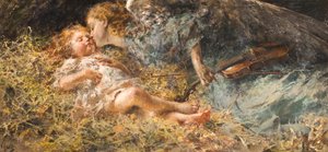 Vincenzo Irolli (1860-1949) 1900 私人收藏的音乐家天使画作