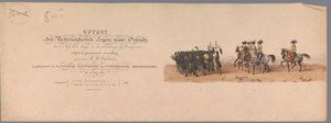 乌特勒支大学第二个百年庆典上的历史庆典，1836 年（标题印刷品）
1600 年 7 月 3 日，尼乌波尔特战役胜利后的第二天，荷兰军队前往奥斯坦德的游行队伍；根据 H H Stud 提供的服装表现形式 作者 卡拉梅利和公司